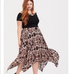 Torrid Tie Dye Handkerchief Hem Skirt